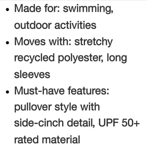 All In Motion Swim Side-Cinch Long Sleeve Rash Guard Gray and Speckled Black NWT - Picture 7 of 10